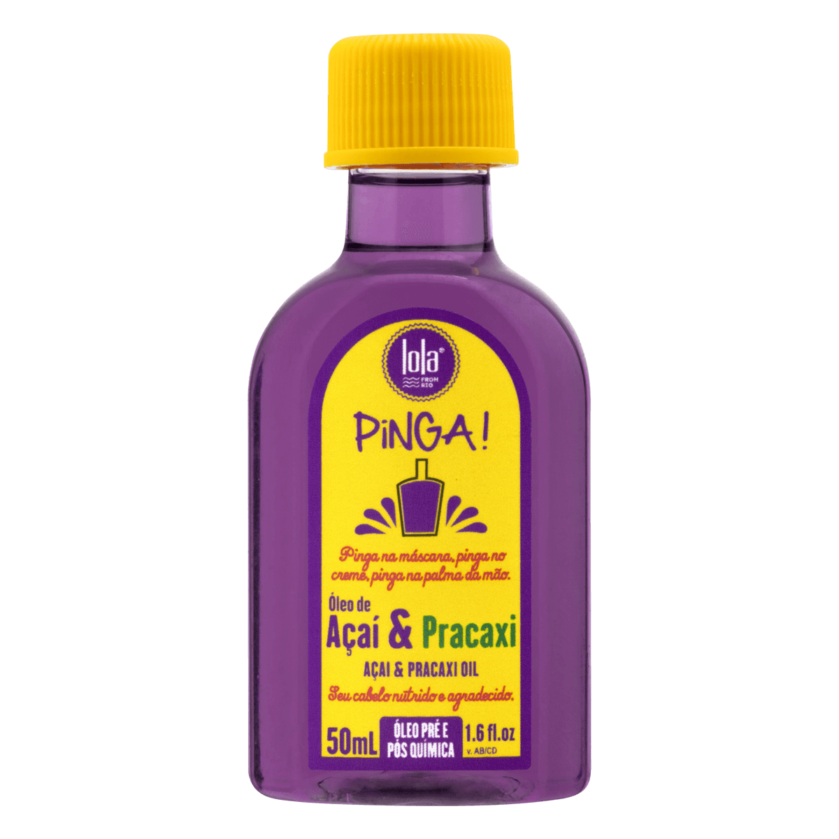Óleo Capilar Lola Pinga Pré e Pós Química Açaí e Pracaxi - 50ml