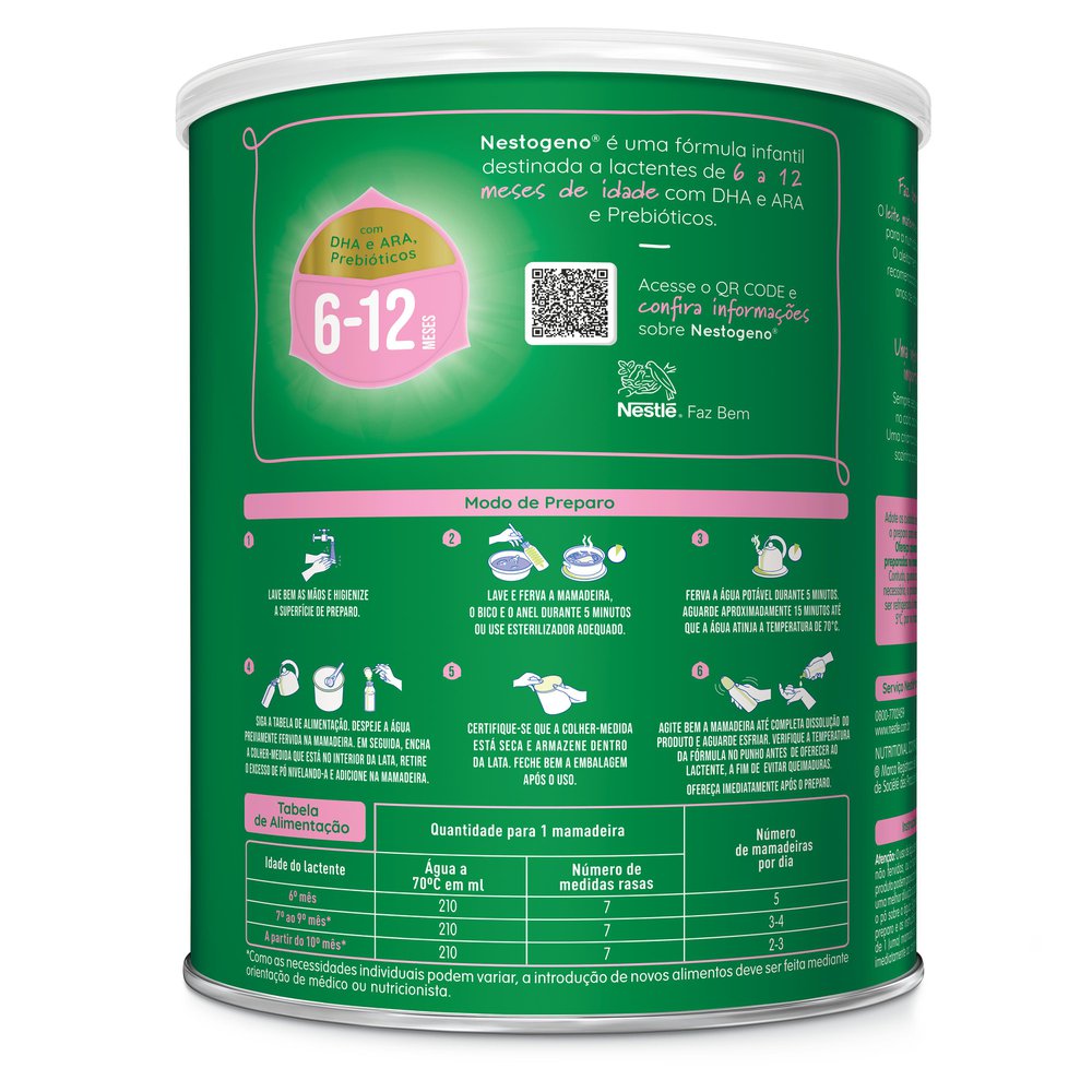 Fórmula Infantil Nestogeno 6 a 12 meses - 800g - Imagem 2