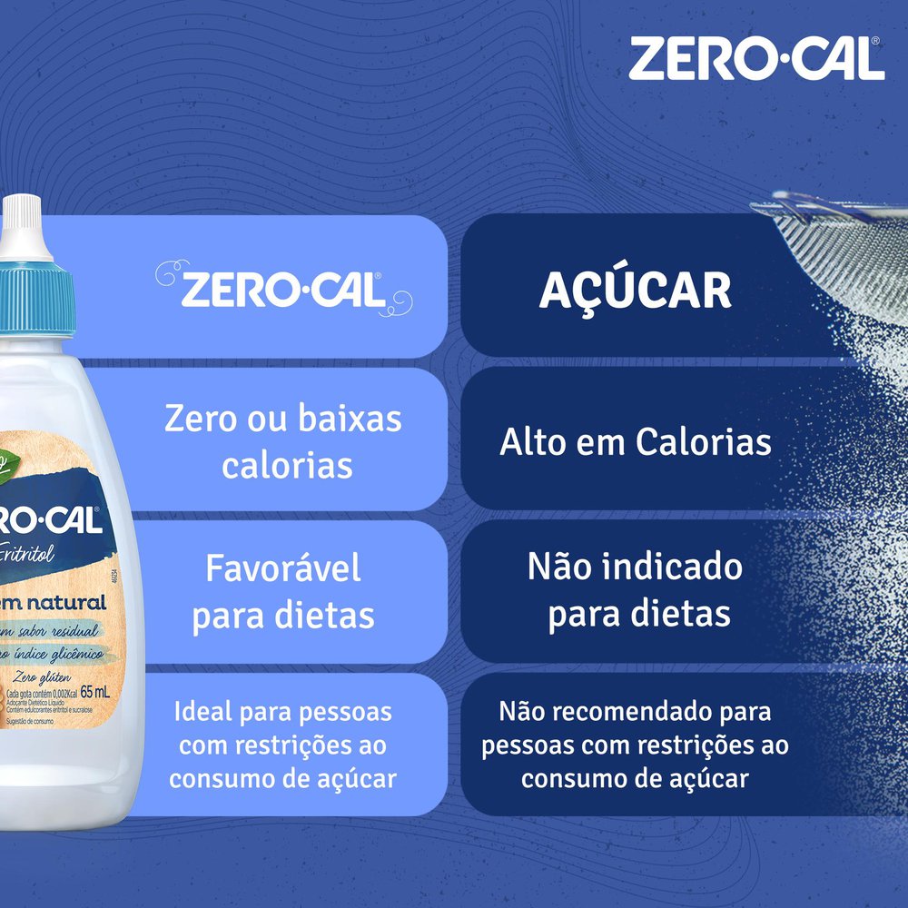 Kit Promocional Adoçante Líquido Zero-Cal Sucralose 2 unidades de 100ml - Imagem 5