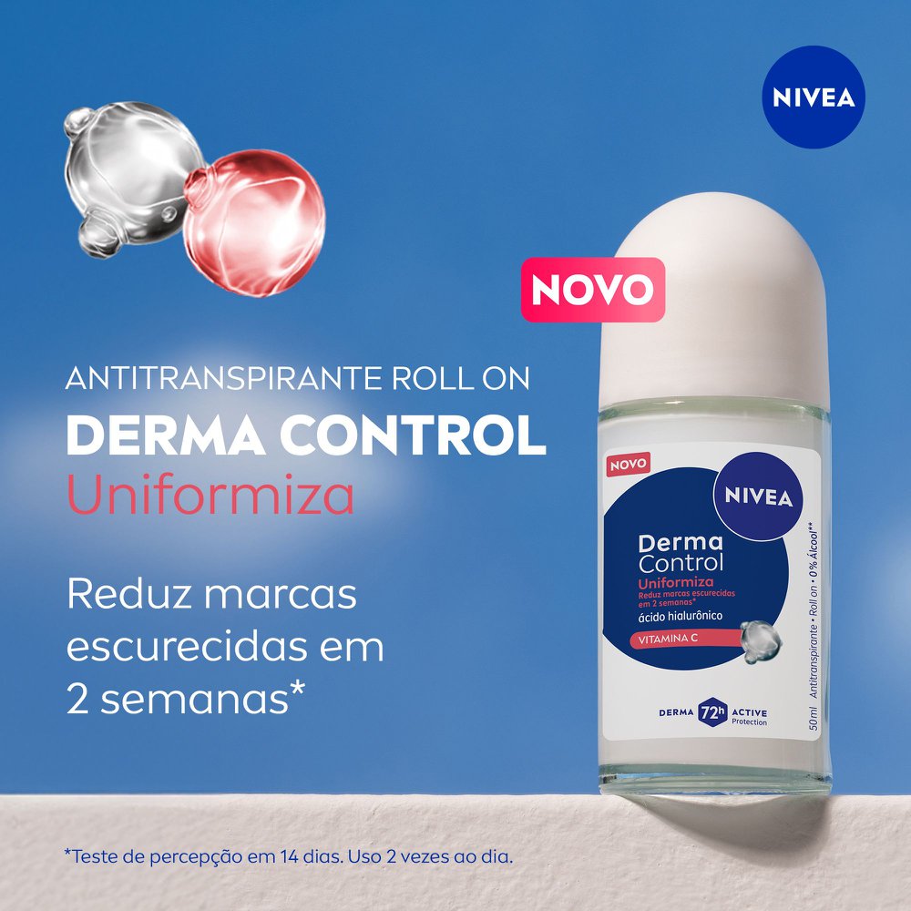 NIVEA Desodorante Roll-on Derma Control Uniformiza - 50ml - Imagem 3