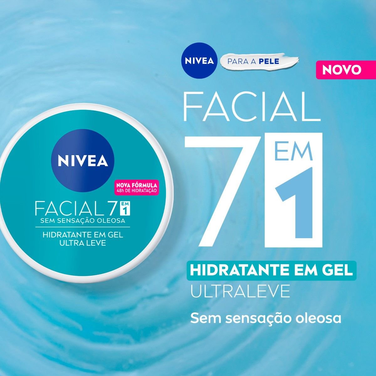 NIVEA Hidratante Facial em Gel Ultraleve 7 em 1 - 100g - Imagem 4
