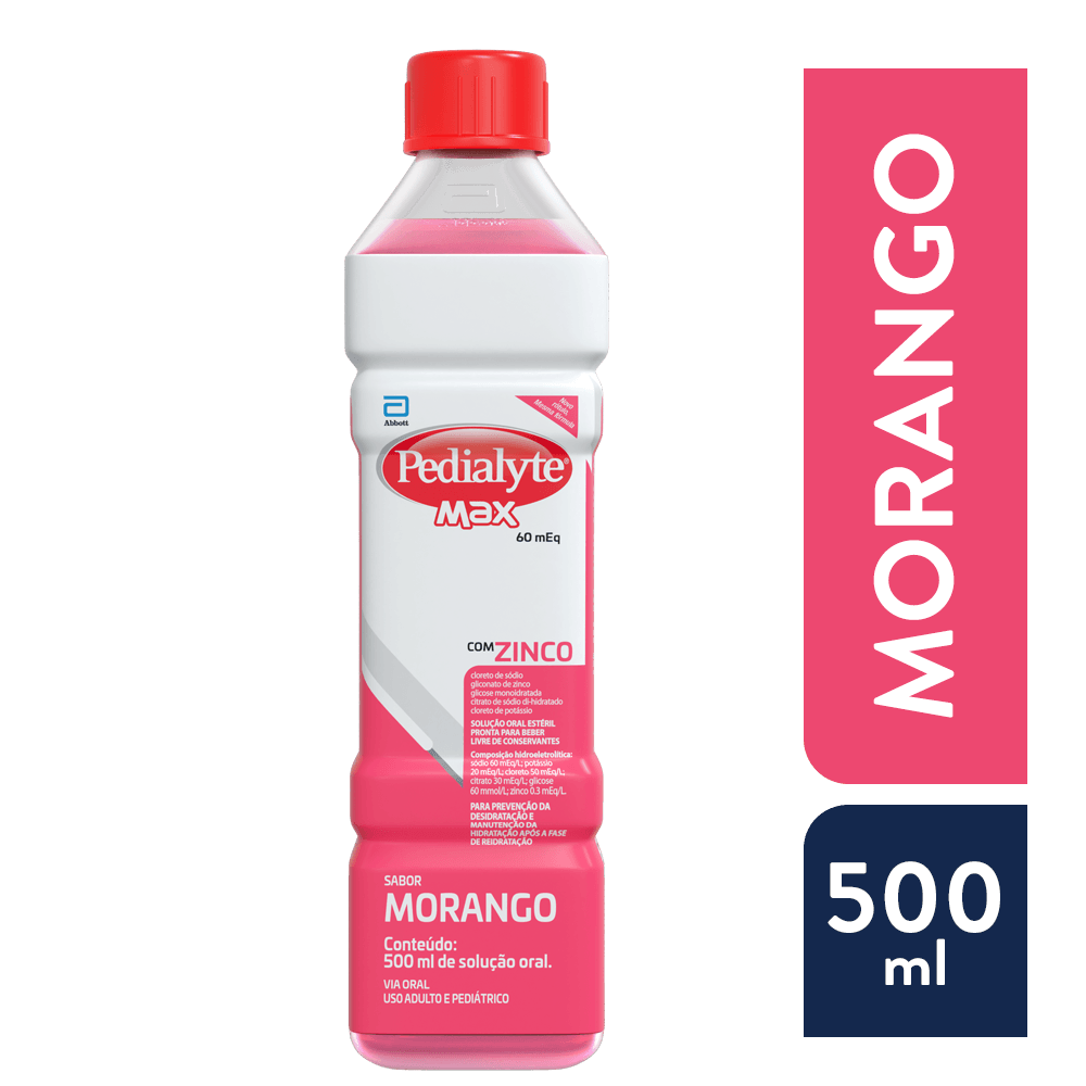 Pedialyte Max Morango - 500Ml