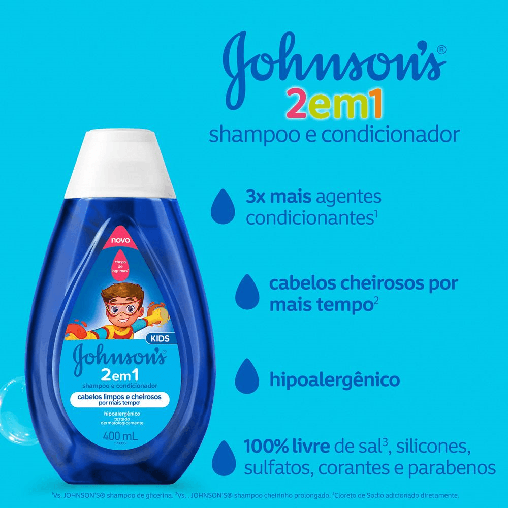 Shampoo 2 em 1 Johnson's Kids - 400ml - Imagem 6