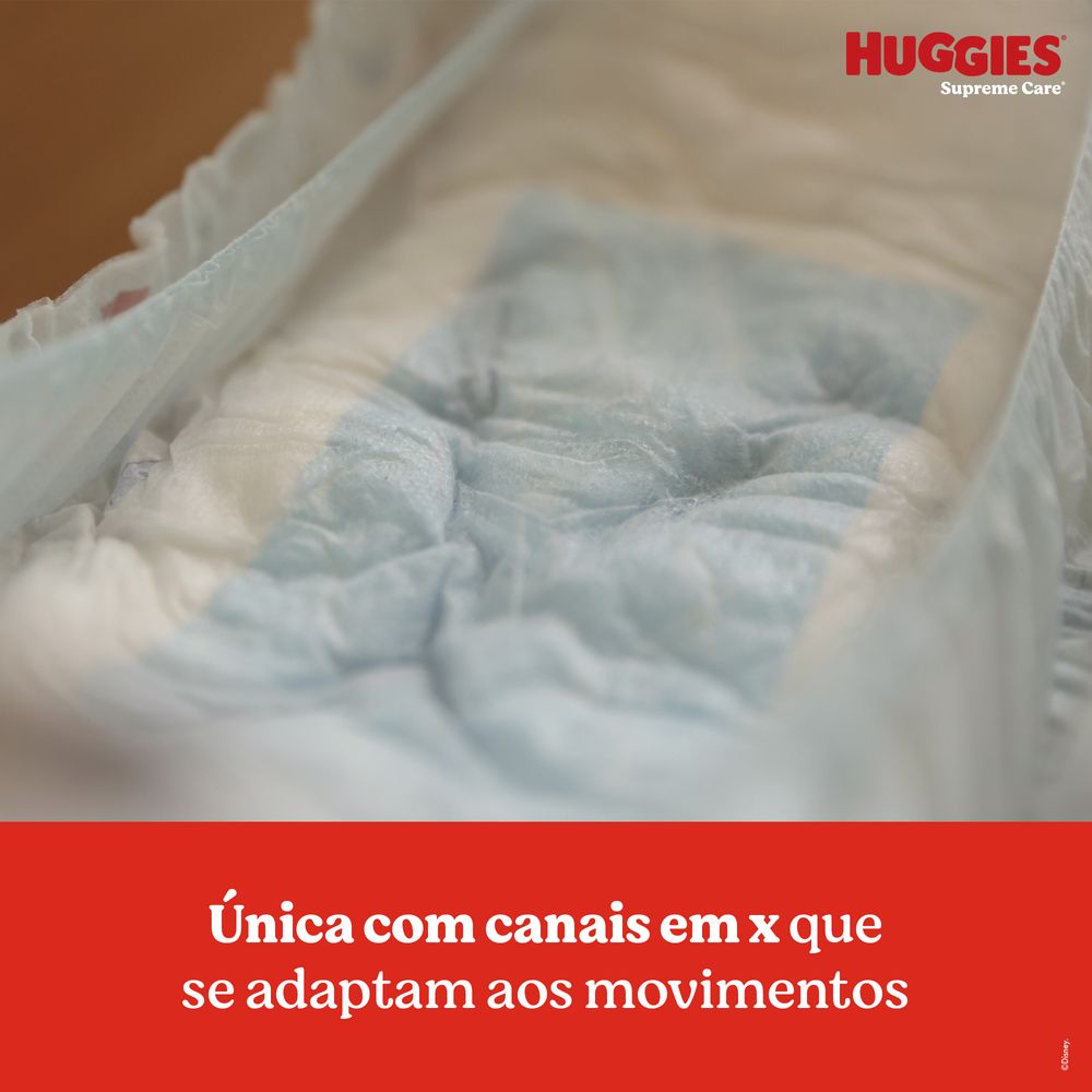 Huggies Fralda Supreme Care G 20un Canais em X Xtra-Flex Antivazamento 12h - Imagem 4