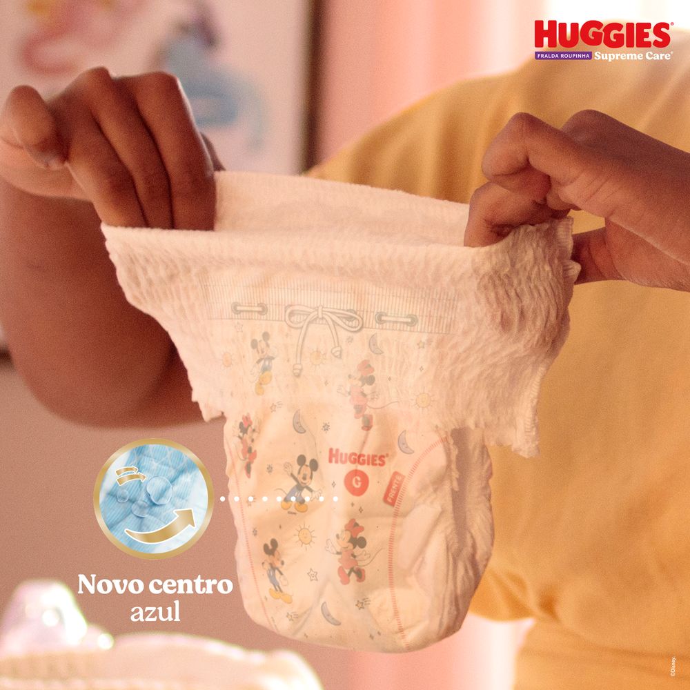 Huggies Fralda Roupinha Supreme Care XG 64 un. - 12h Absorção Xtra-Flex Maxisec - Imagem 5