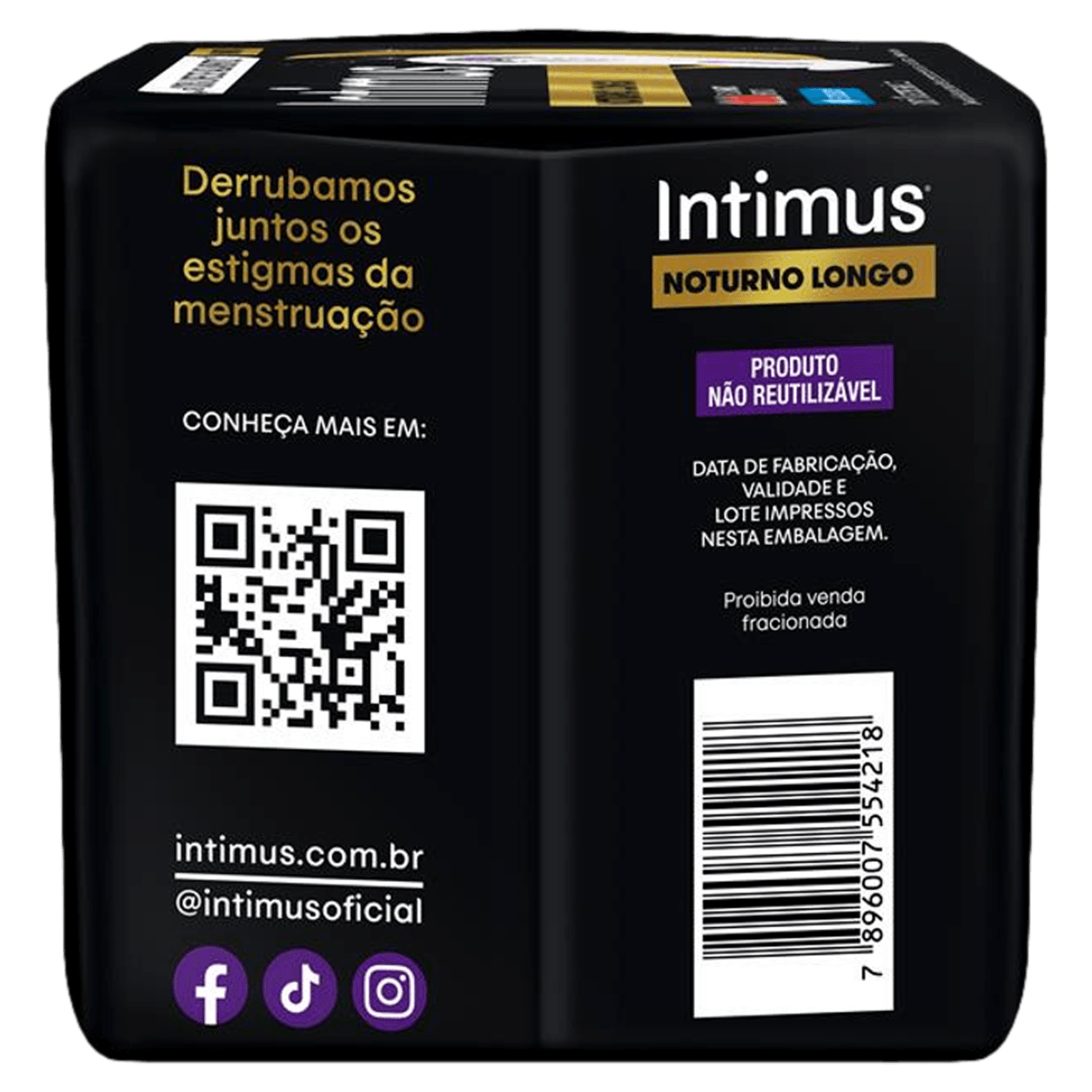 Absorvente com Abas Extra Suave Intimus Noturno Longo - 10 Unidades - Imagem 2