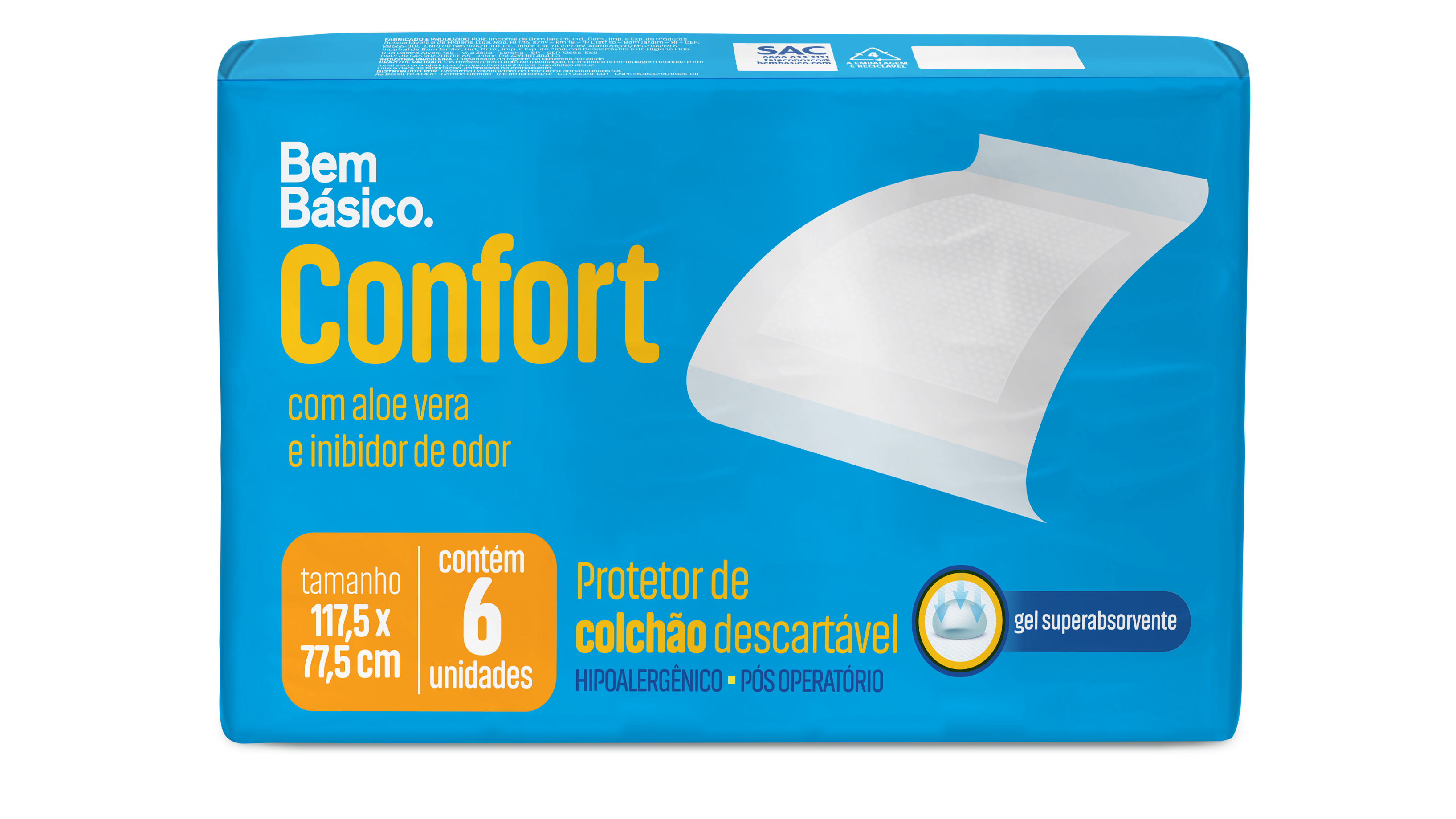 Protetor de Colchão Bem Básico - 6 Unidades - Imagem 2