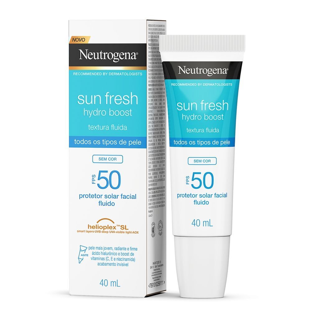 Protetor Solar Facial Neutrogena Sun Fresh Hydro Boost FPS 50 Sem Cor 40ml - Imagem 4
