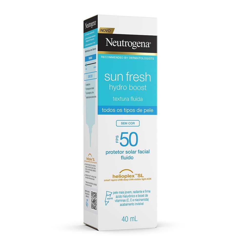 Protetor Solar Facial Neutrogena Sun Fresh Hydro Boost FPS 50 Sem Cor 40ml - Imagem 5