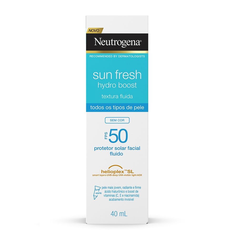 Protetor Solar Facial Neutrogena Sun Fresh Hydro Boost FPS 50 Sem Cor 40ml - Imagem 6