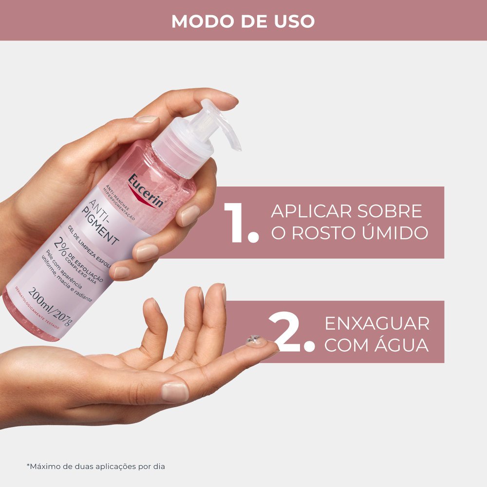 EUCERIN Gel de Limpeza Facial e Corporal 200ml, Anti-Pigment, Esfoliação Suave, Esfoliante, Pele Uniforme - Imagem 7