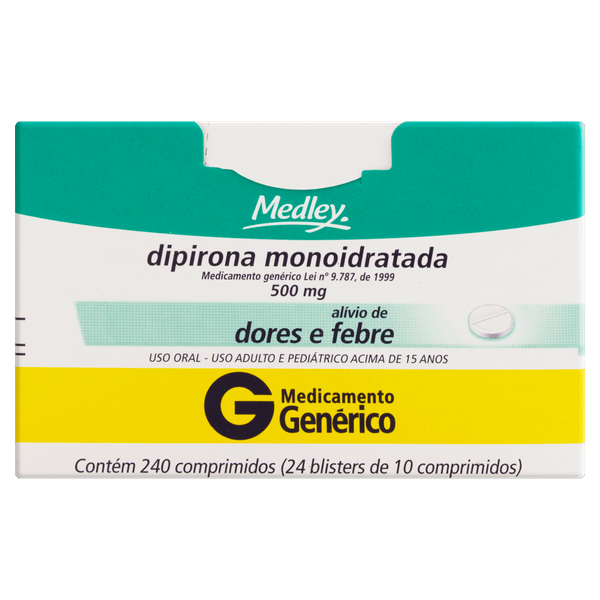 Dipirona Sódica 500mg Genérico Medley C/10 comprimidos