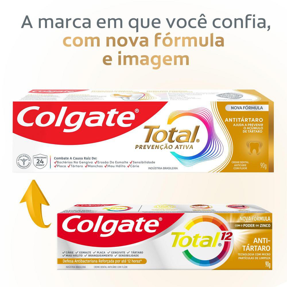 Creme Dental Colgate Total Prevenção Ativa Antitártaro - 140g - Imagem 2