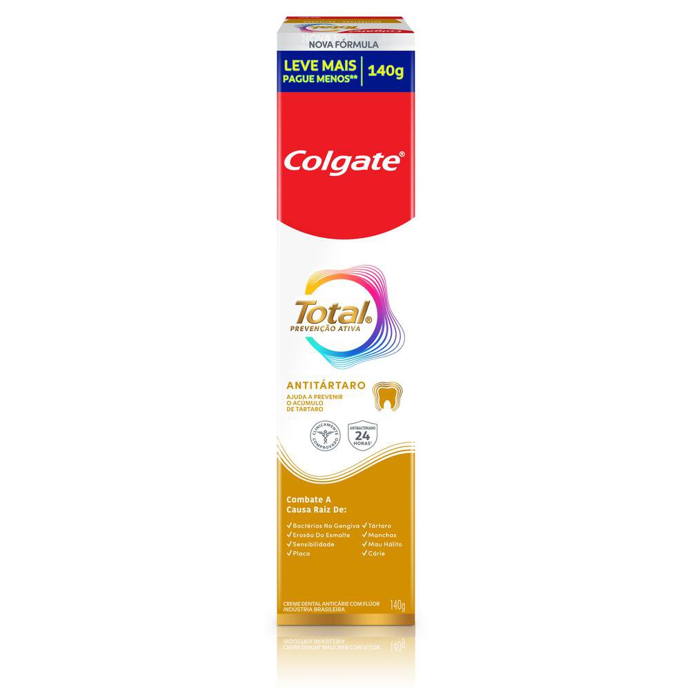 Creme Dental Colgate Total Prevenção Ativa Antitártaro - 140g - Imagem 4
