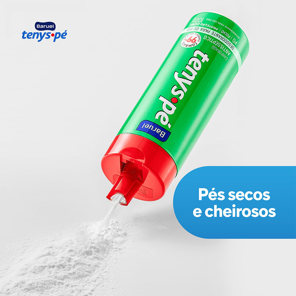 Desodorante para os Pés Tenys Pé Baruel Canforado Talco - 100g - Imagem 3