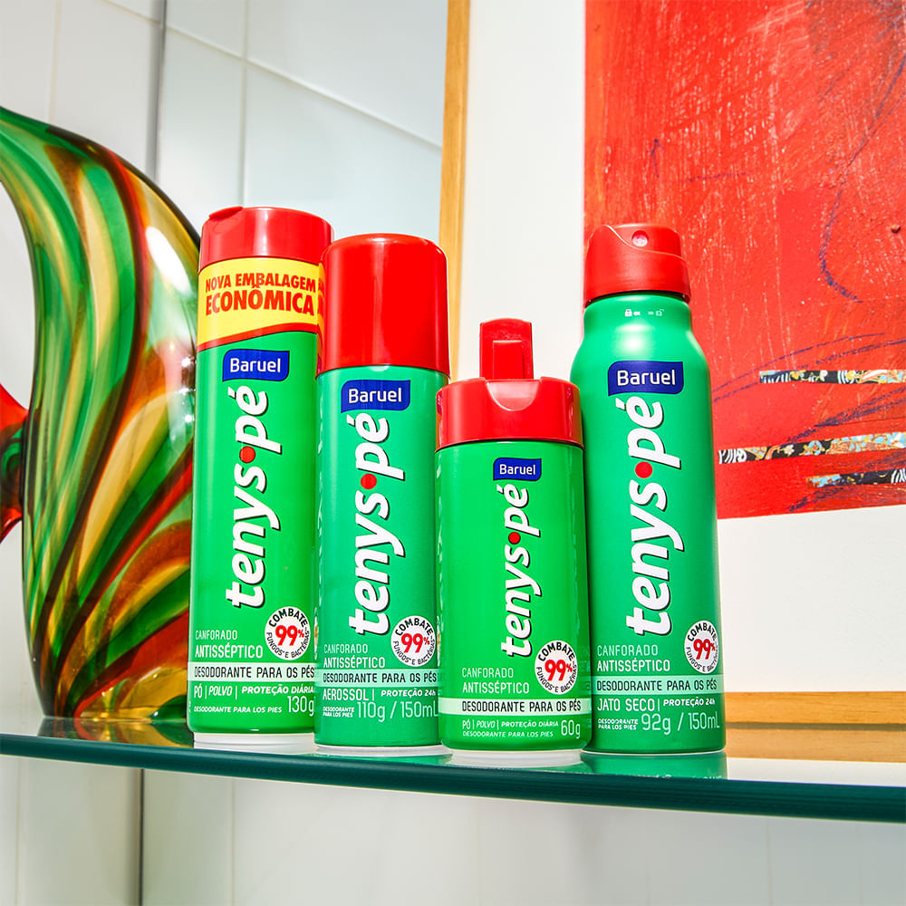 Desodorante para os Pés Tenys Pé Baruel Canforado Talco - 100g - Imagem 4