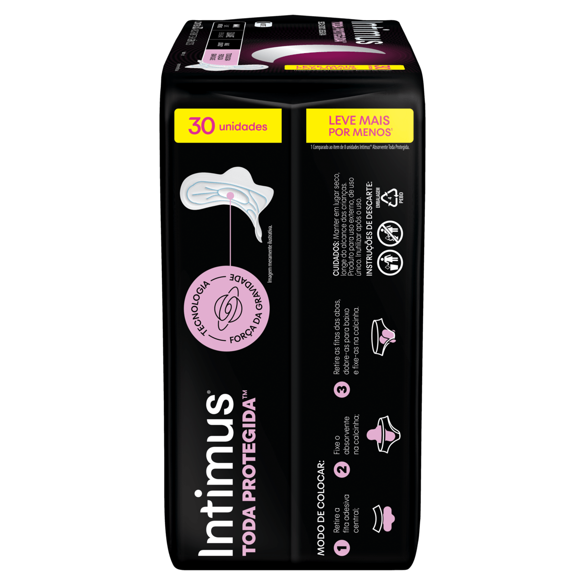 Absorvente Intimus® Noturno Suave C/ Abas - 30 un - Imagem 4