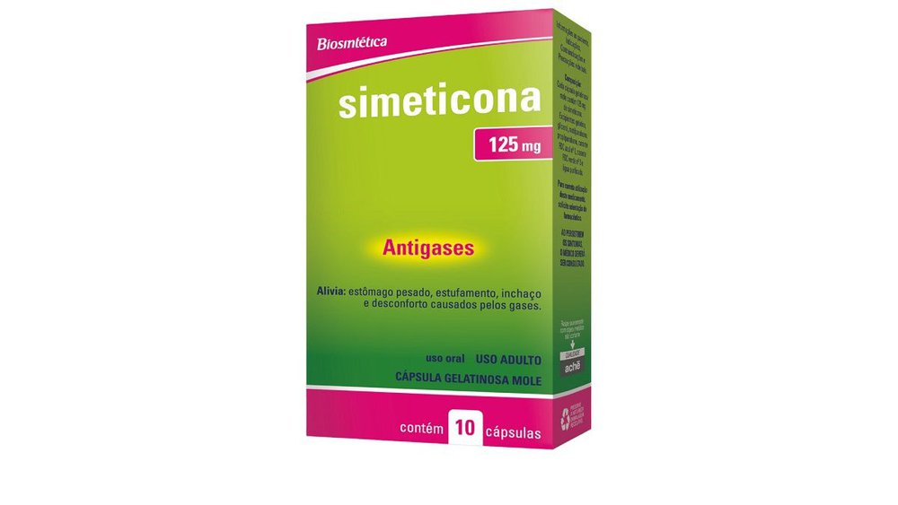 Simeticona 125Mg Biosintética 10 Cápsulas