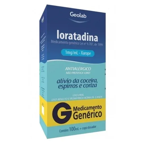 Loratadina 1mg/ml Xarope 100ml - Geolab