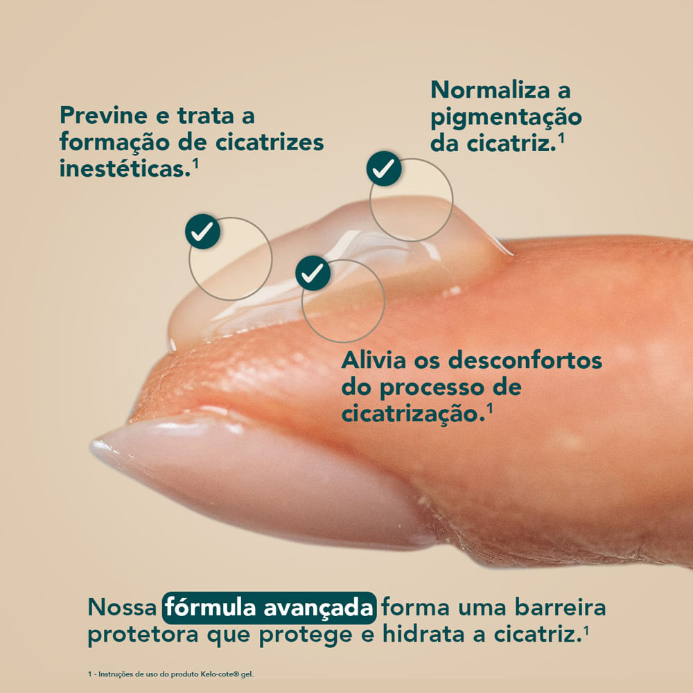 Kelo-Cote Gel Redutor de Cicatrizes - 15g - Imagem 3