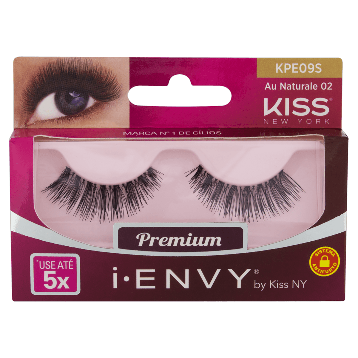 Cílios Postiços I-Envy Au Naturale 02 Pretos 1 Par Kiss NY