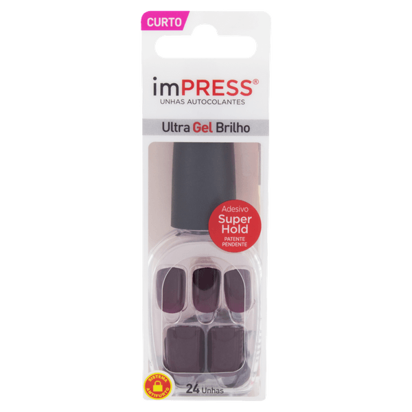 Unha Postiça Autocolante Rated R FBIP210 Curta 24 Unidades Impress Unha Au/Co Impress Rated R Fbip210 - Impress