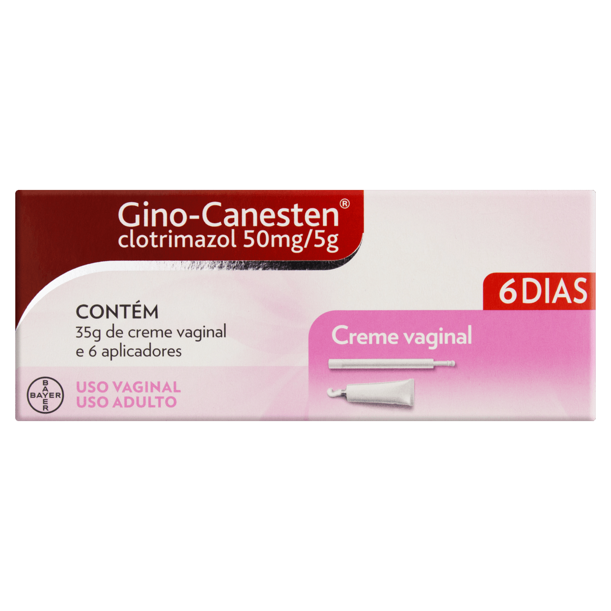 Gino-Canesten 50mg/5g Bayer Caixa 35g + 6 Aplicadores