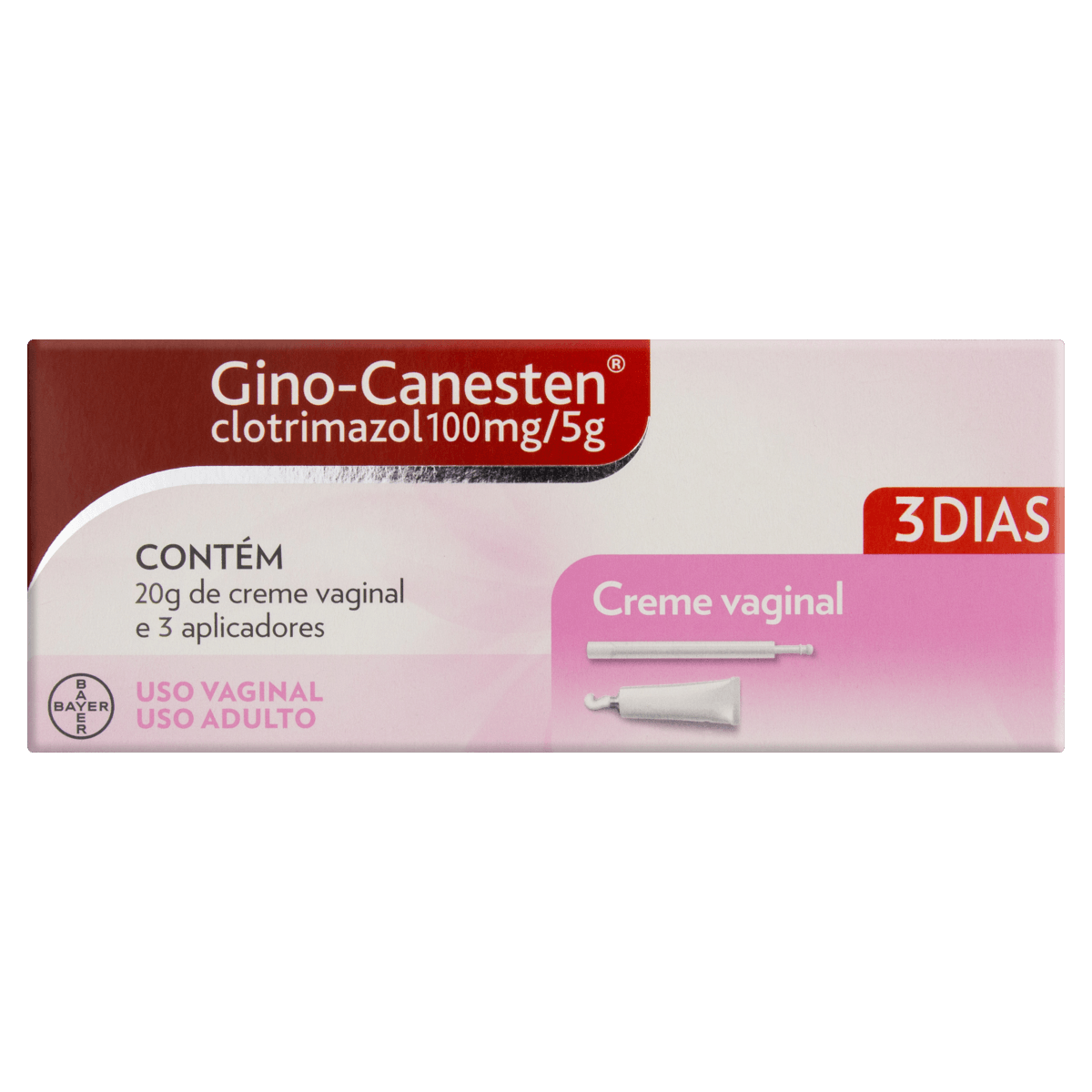 Gino-Canesten 100mg/5g Bayer Caixa 20g + 3 Aplicadores