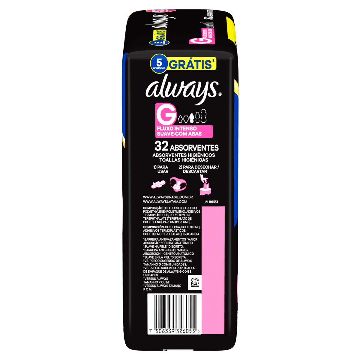 Absorvente Always Noturno Suave com Abas G - 32 Unidades - Imagem 2