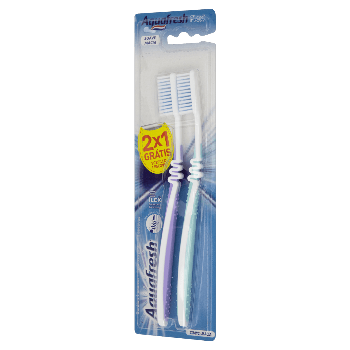 Aquafresh Flex Kit com duas Escovas Dentais com Cerdas Macias