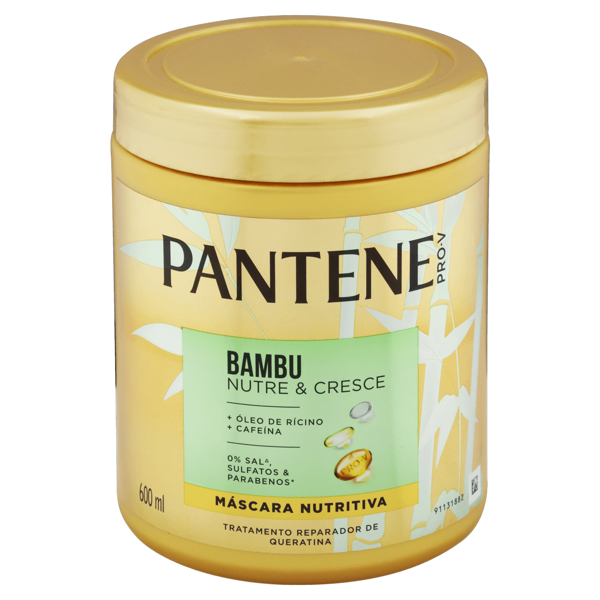 Máscara Nutritiva Pantene Bambu Nutre & Cresce Pote 600ml