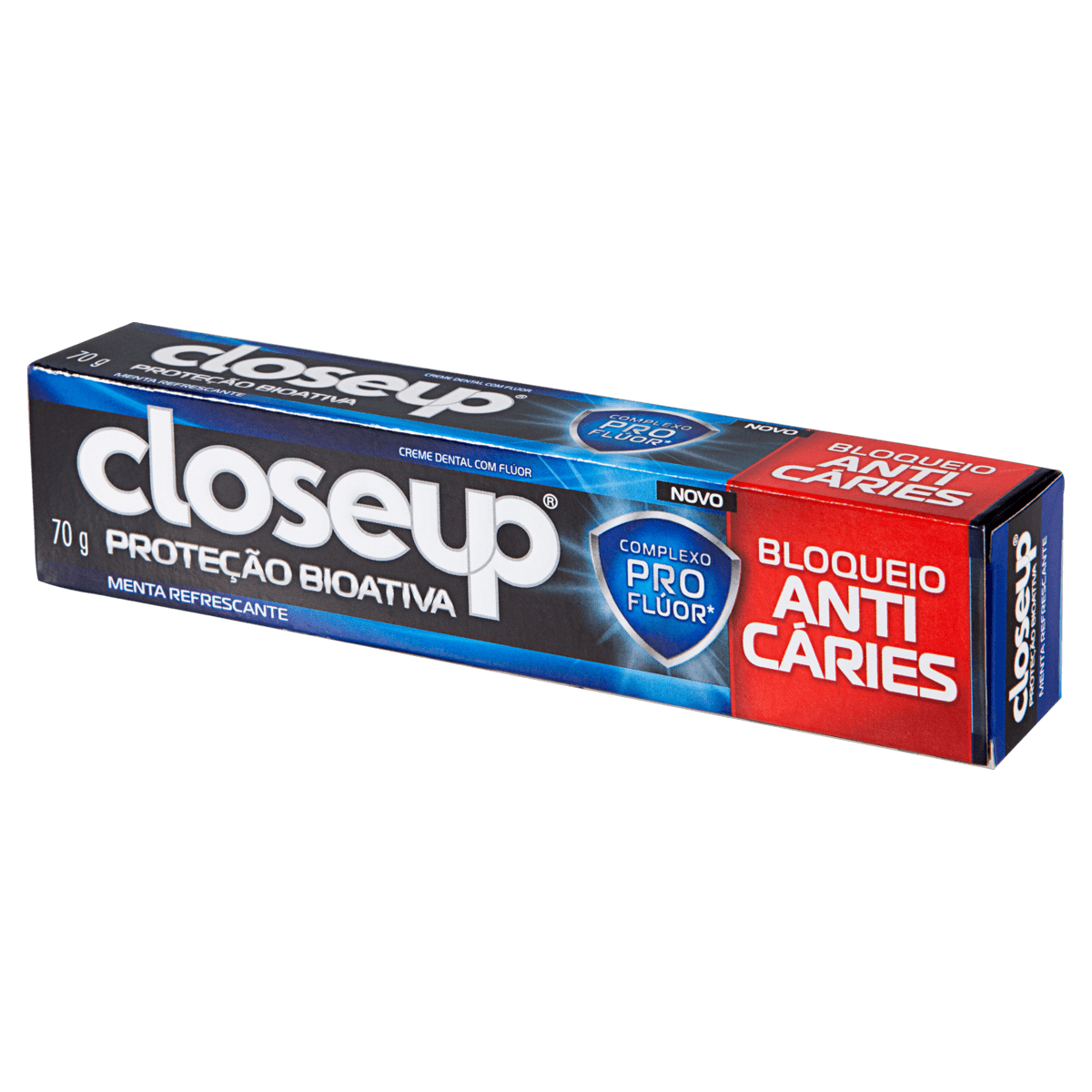 Creme Dental Menta Refrescante Closeup Proteção Bioativa Bloqueio Anticáries Caixa 70g
