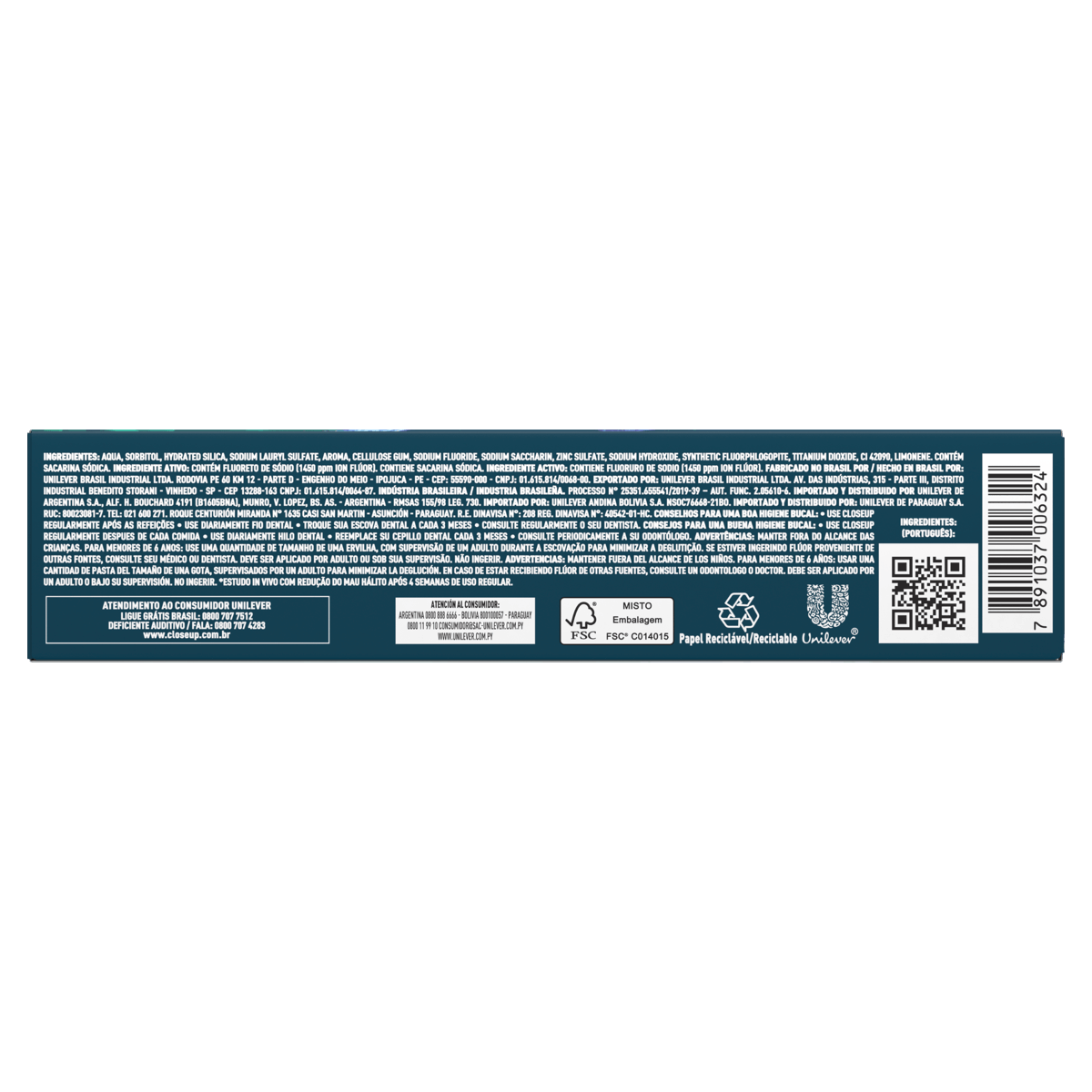Gel Dental Close Up Proteção 360º Fresh Eucalyptus Freeze 90 GR - Imagem 2