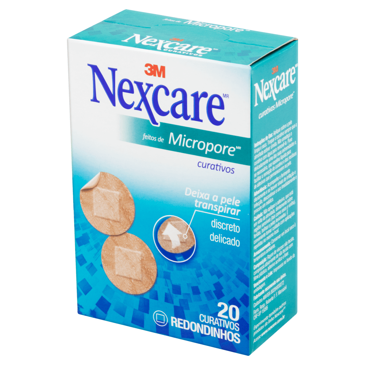 Curativo Micropore Redondo Nexcare Caixa 20 Unidades