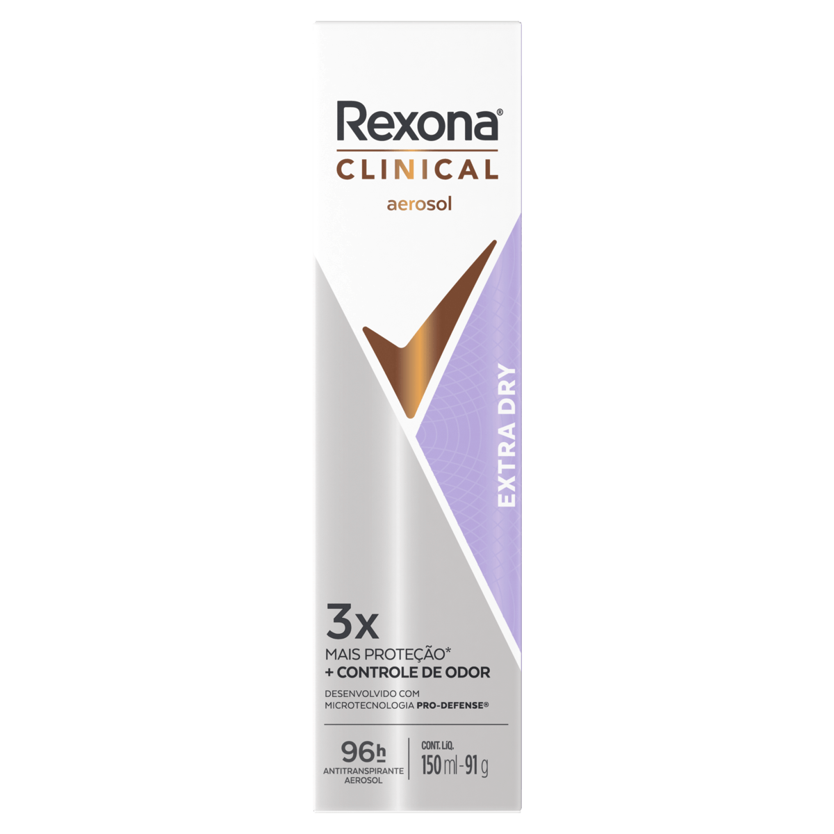 Desodorante Antitranspirante Aerosol Rexona Clinical Extra Dry - 150ml - Imagem 2