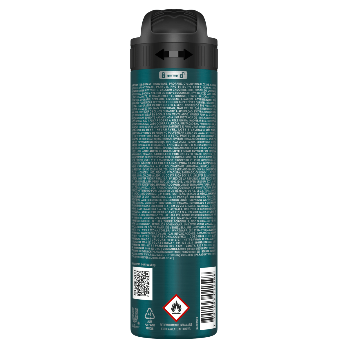 Desodorante Antitranspirante Aerosol Rexona Active Dry - 150ml - Imagem 4