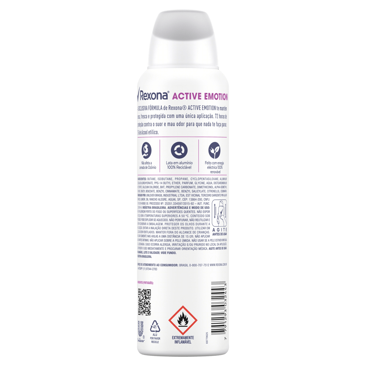 Desodorante Antitranspirante Aerosol Rexona Active Emotion - 150ml - Imagem 2