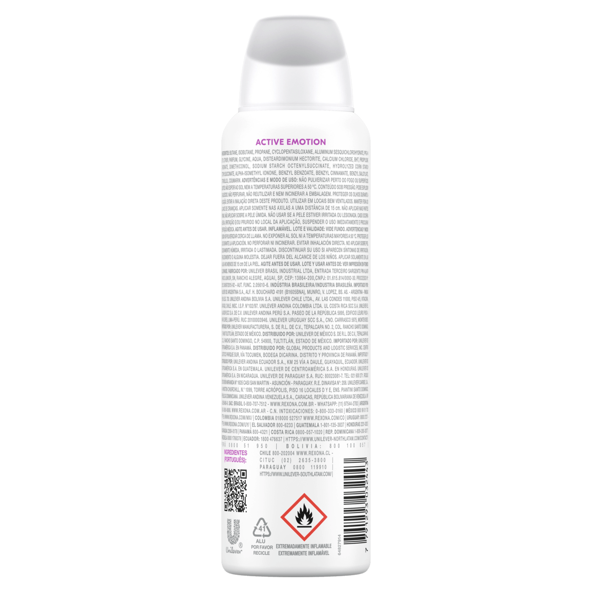 Desodorante Antitranspirante Aerosol Rexona Active Emotion - 150ml - Imagem 4