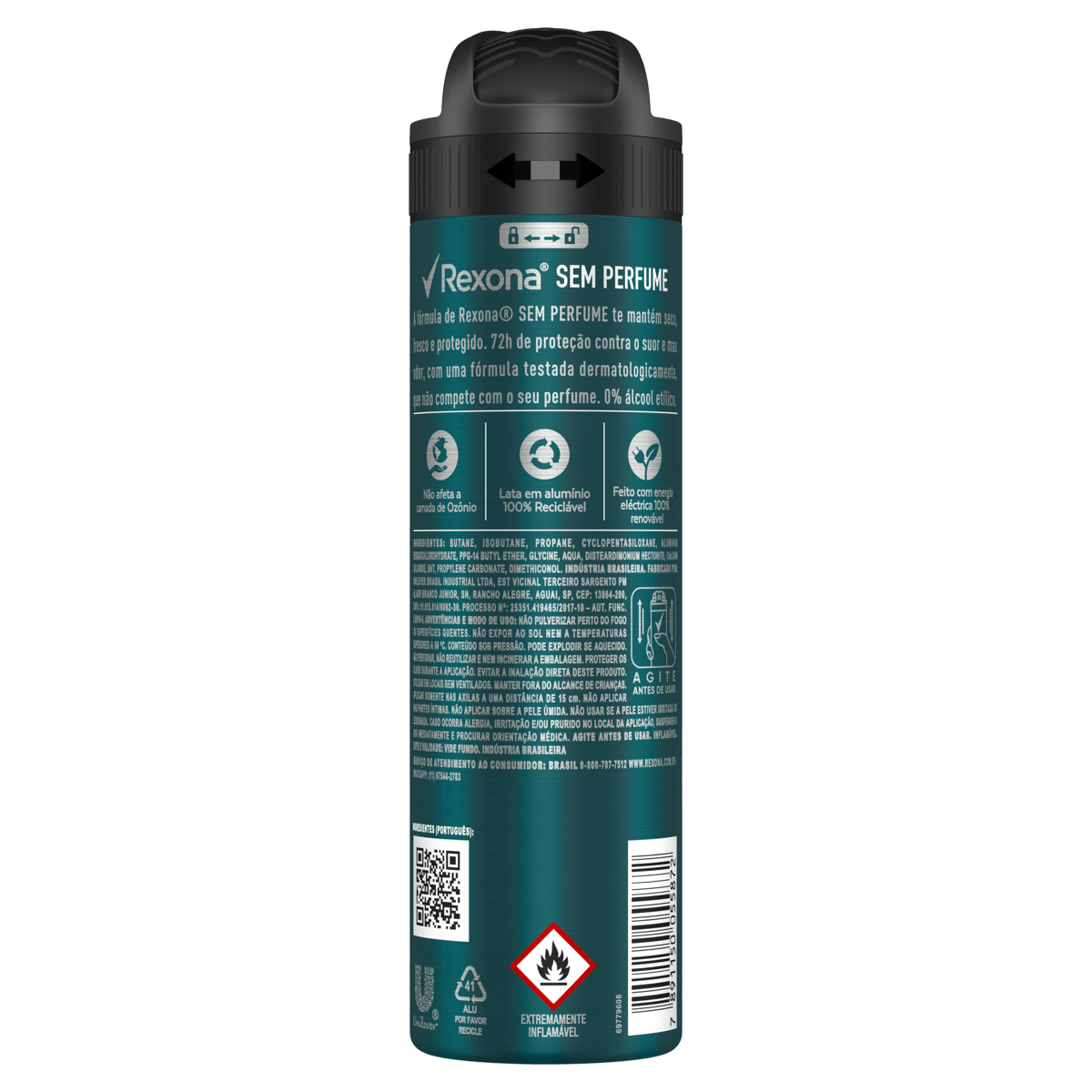 Antitranspirante Aerossol sem Perfume Rexona Men 150ml Spray - Imagem 2