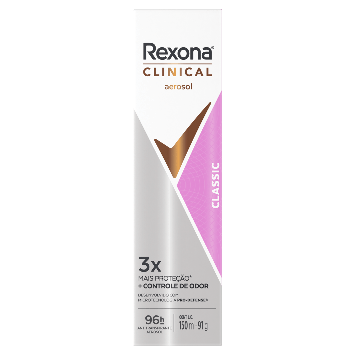 Antitranspirante Aerossol Classic Rexona Clinical 150ml Spray - Imagem 4
