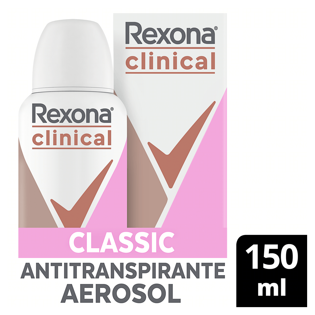 Antitranspirante Aerossol Classic Rexona Clinical 150ml Spray - Imagem 8