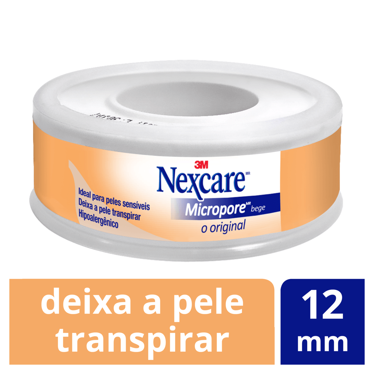 Fita Micropore Bege Nexcare 12mm x 4,5m - Imagem 3