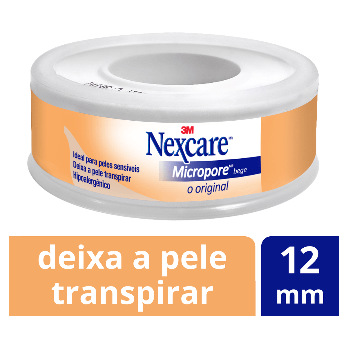 Fita Micropore Bege Nexcare 12mm x 4,5m - Imagem 4