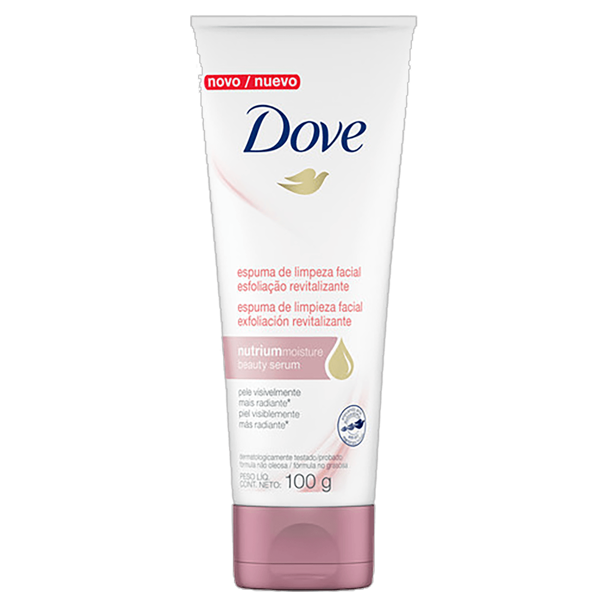 Espuma de Limpeza Facial Esfoliante Revitalizante Nutrium Moisture 100g Dove