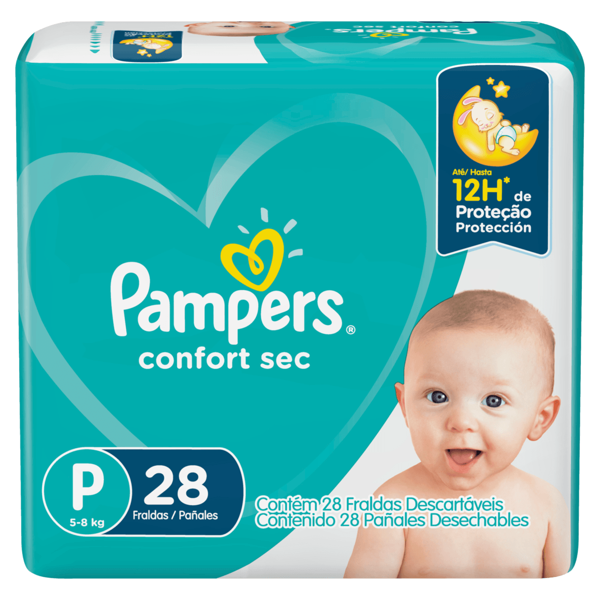 Fralda Pampers Confort Sec 28 unidades P