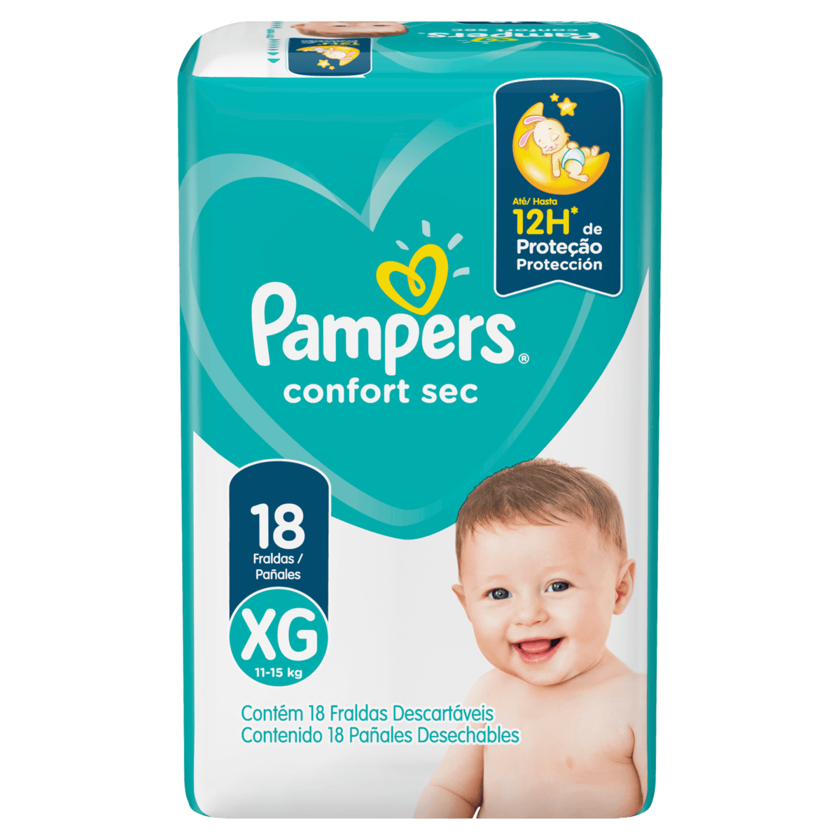 Fralda Pampers Confort Sec 18 unidades XG