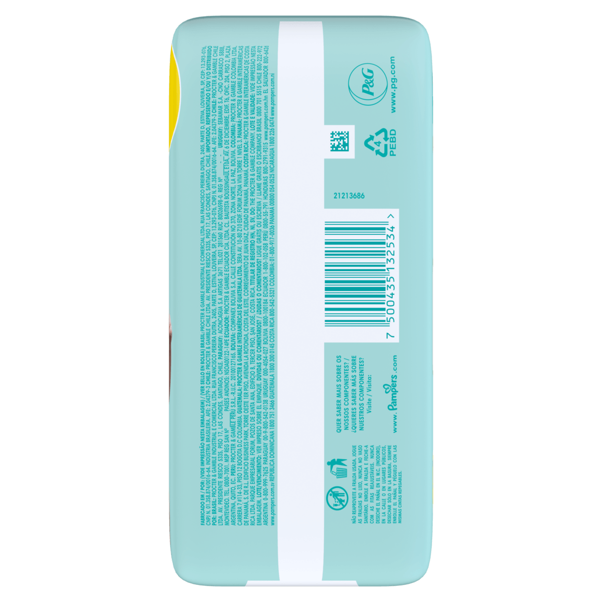 Pampers Fralda RN+ Recém-nascido 3-6kg 36un Premium Care Hipoalergênica 12h - Imagem 3