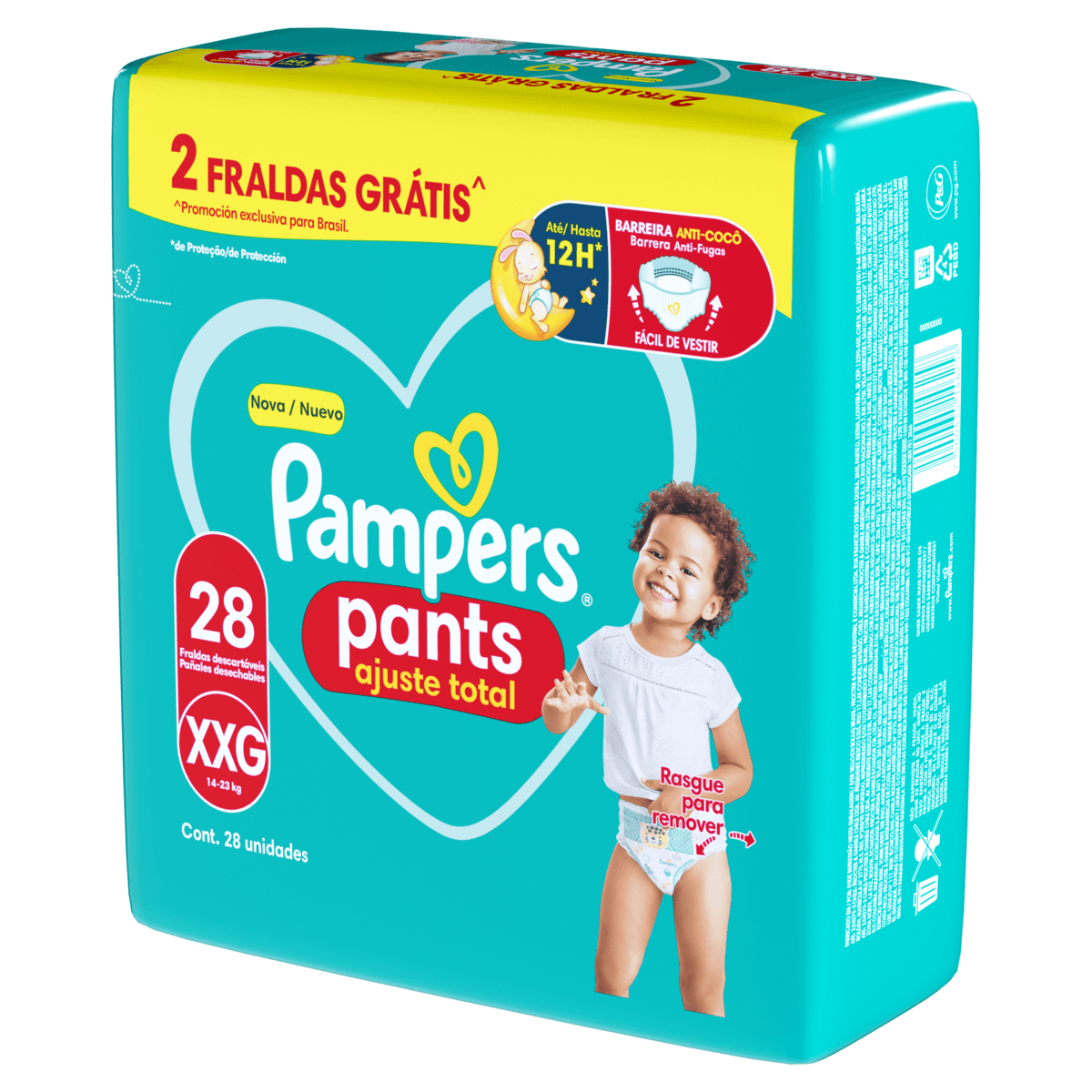 Fralda Pampers Pants Ajuste Total 28 unidades XXG