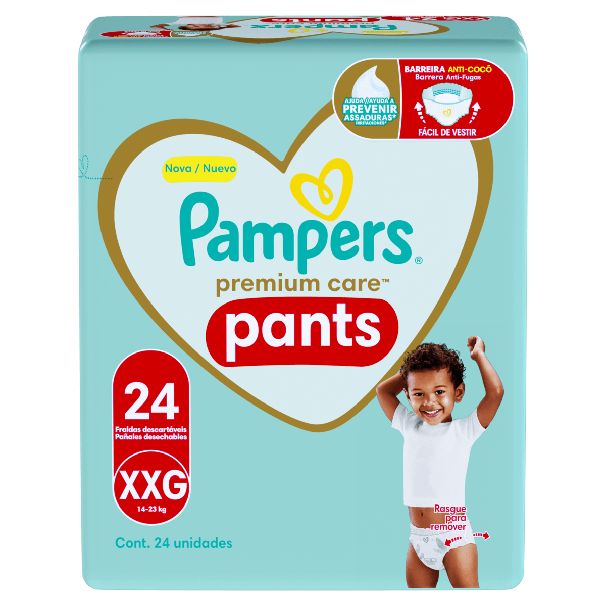 Fralda Pampers Premium Care Pants 24 unidades XXG