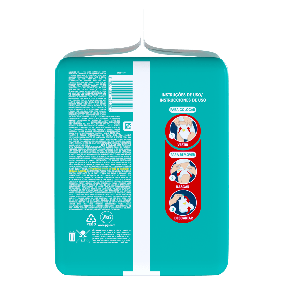 Pampers Pants Roupinha XXG 60un – Cintura 360° Indicador de Umidade 12h Ajuste Total - Imagem 2